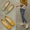 Flat Single Shoes Women's Ladyshoes New Trendy Shoes Versatile Square Head Soft Sole Shallow Mouth Autumn Grandma Shoes Doudou Shoes