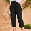 Women's Summer Pocket High Waist Solid Colour Casual Pants