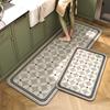 Printed Anti-Slip Kitchen Long Rug Kitchen Water Absorbent Floor Mat Home Hallway Doormat Entrance Bedroom Bedside Foot Carpet
