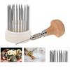 23pcs Bead Grain Tool Sets Graver Beader with Graver Wood Handle for Diamond Stone Setting Graver Jeweler Jewelry Tool