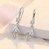925 Sterling Silver Cz Zirconia Angel Wings Earring Brincos for Women Fine Jewelry Ear Cute Gift