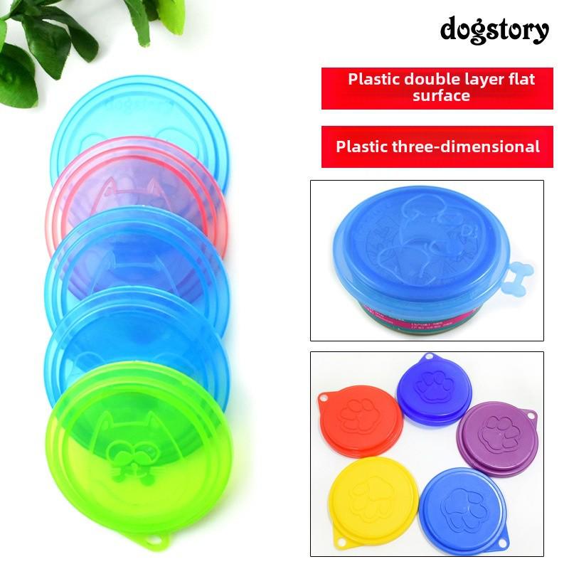 "Three-in-One Self-Sealing Pet Food Lid for Dog and Cat Bowls"