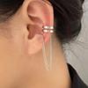 Single High-end Niche Design, Super Fairy Tassel Chain, Double-layer Ear Clips, Women's Long Style Without Ear Piercings