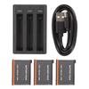 Action Camera Battery Charger 3 Slots Charger for Insta 360 X3 with Type C Charge Cable and 3pcs