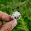 Rainbow Moonstone Stone 925 Sterling Silver Wife Statement Bezel Ring Jewelry