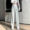 Casual High Waist Loose Wide Leg Pants for Women Spring Summer New Loose Female Floor-Length White Suits Pants Ladies Trousers