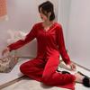 Pyjamas Printed Sleepwear Button-down Pajamas Pour Femme Satin with Trousers Lapel Summer Nightwear Casual Home Clothes Lingerie