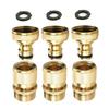 3Pcs/Set 3/4 Inch Brass Quick Fit Connector Part for Garden Hose Pressure Washer
