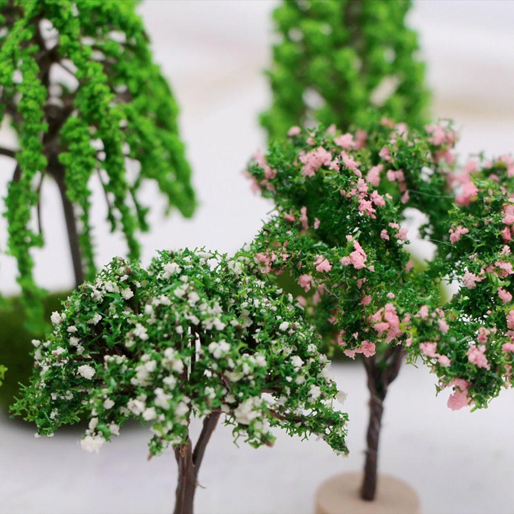 Green Micro Garden Flower Tree Accessories Scene Model Toy Miniature Landscape Trees