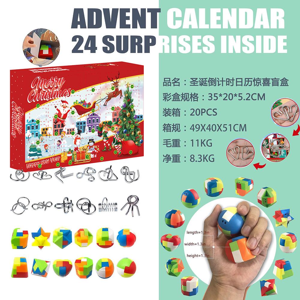 Advent Calendar 2024 Brain Teaser Puzzles Xmas Gifts for Boys Girls Teens Adults