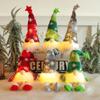 Cross-Border Christmas Scene Luminous Knitted Forest Doll Ornaments with Lights