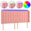 VidaXL LED Headboard Bedroom Furniture Double Bed Accessory Head of Bed Frame Interior Pink 3124547