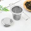 Convenient Fine Mesh Quick Drain Stainless Steel Household Tea Shop Handheld Leaf Strainer for Living Room Herbal