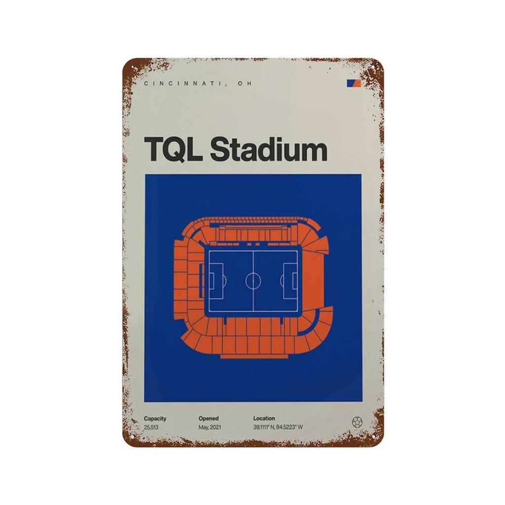 Vintage Metal Posters Signs Modern Famous Football Stadium Nordic Style Wall Art Poster for Living Bar