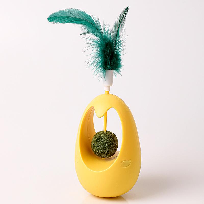 Feather Unbreakable Doll, Cat Heart Treasure, Scratch-resistant Pear-shaped Pendulum, Catnip Ball, Cat Boredom Toy