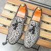 Leopard Print Mens Casual Loafers Spring Autumn Men Boat Shoes Slip-On Moccasins Outdoor Male Driving Footwear New Treking Shoes