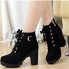 New Autumn Winter Women Boots Lace-up S Lidos Quality PU Fashion Skin Ankle Boots