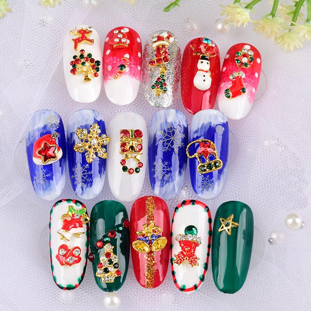 Alloy Metal Manicure Decor Nail Supplies Jewelry Nail Art Decoration Christmas Nail Rhinestone