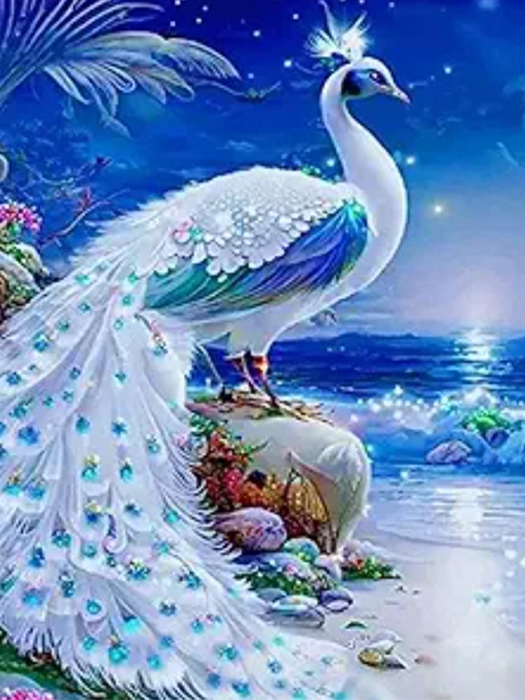 Full Diamond Painting New 2023 Fantasy Peacock Flowers Landscape DIY Mosaic Diamond Embroidery 5D Cross Stitch Birds Home Decor