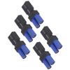 5Pcs EC5 To XT60 Adapter Rubber Plastic Copper Sturdy Accurate High Safety EC5 To Male Adapter for RC Car Aircraft Boat