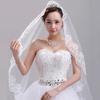 Fashion Ornaments Festival Elegant One Elbow Lace White Length Edge Layer Bridal Party Wedding Veil 4.9ft