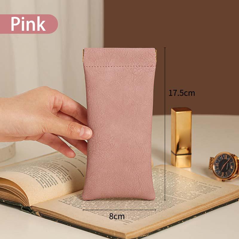 Pu Leather Glasses Storage Bag Automatic Closed Sunglasses Case Waterproof Pouch Glasses Protective Cover Eyewear Storage Bag