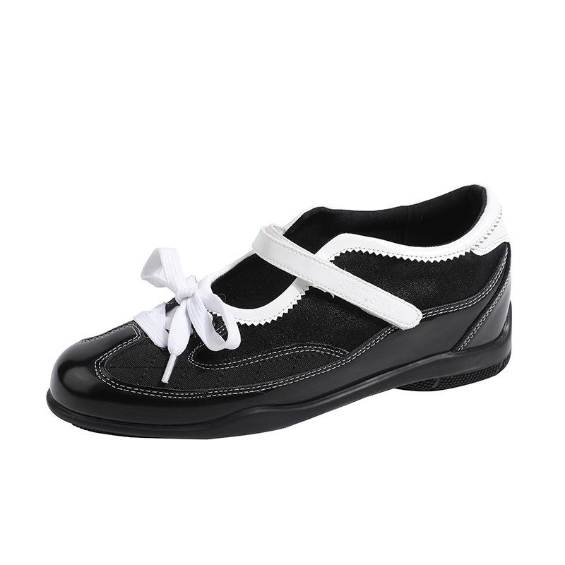 Sheepskin Version~ Inner Height-increasing Shoes 6cm Platform-soled Bow Ballet Shoes Women's Casual Sports Shoes Mary Jane Shoes