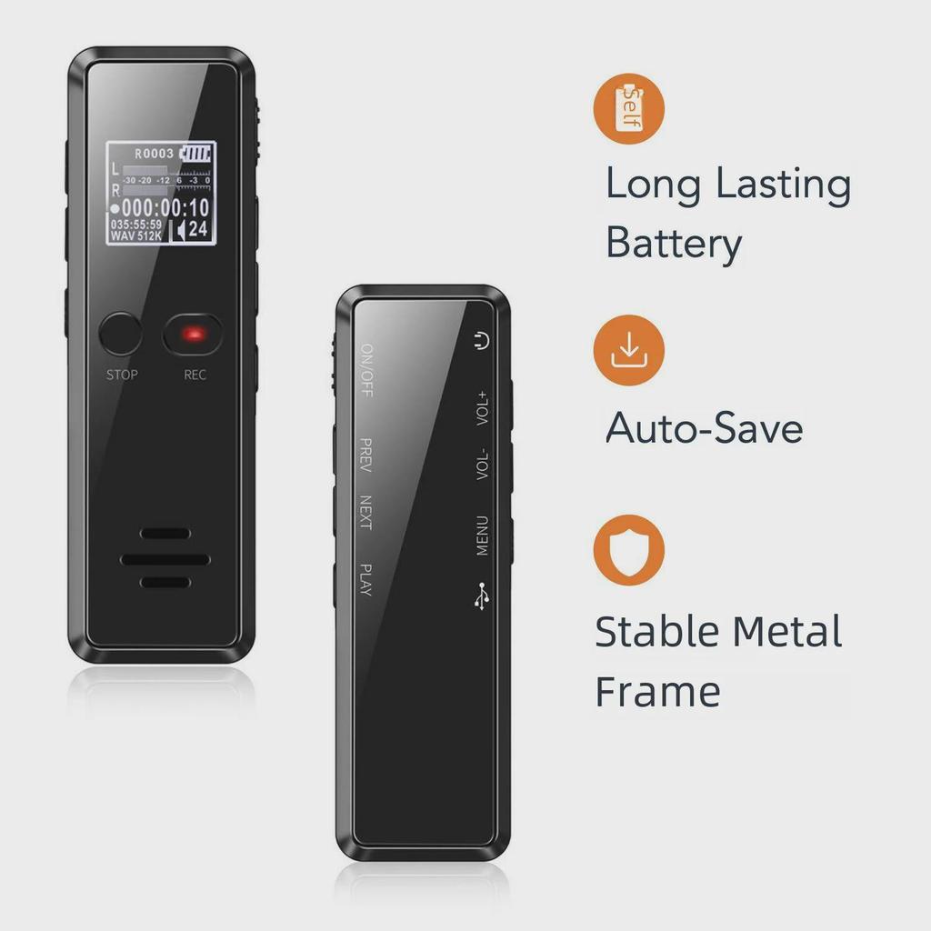 S267 Voice Recorder: 41-Hour Lithium Battery, Type C, 27-Language Support