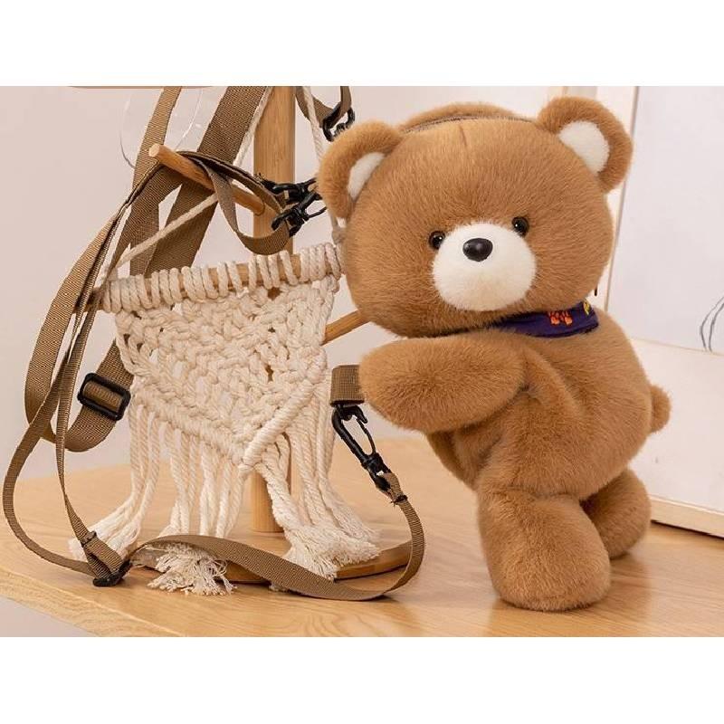 Backpack Lightweight Plush Fun Cartoon Doll Messenger Bag Bear Dog Sheep Gift