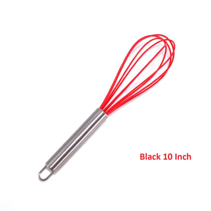 1PC Manual Egg Beater High Quality Stainless Steel Silicone Balloon Whisk Cream Mixer Milk Shake Mixing Stiring Tools 8/10/12 Inch