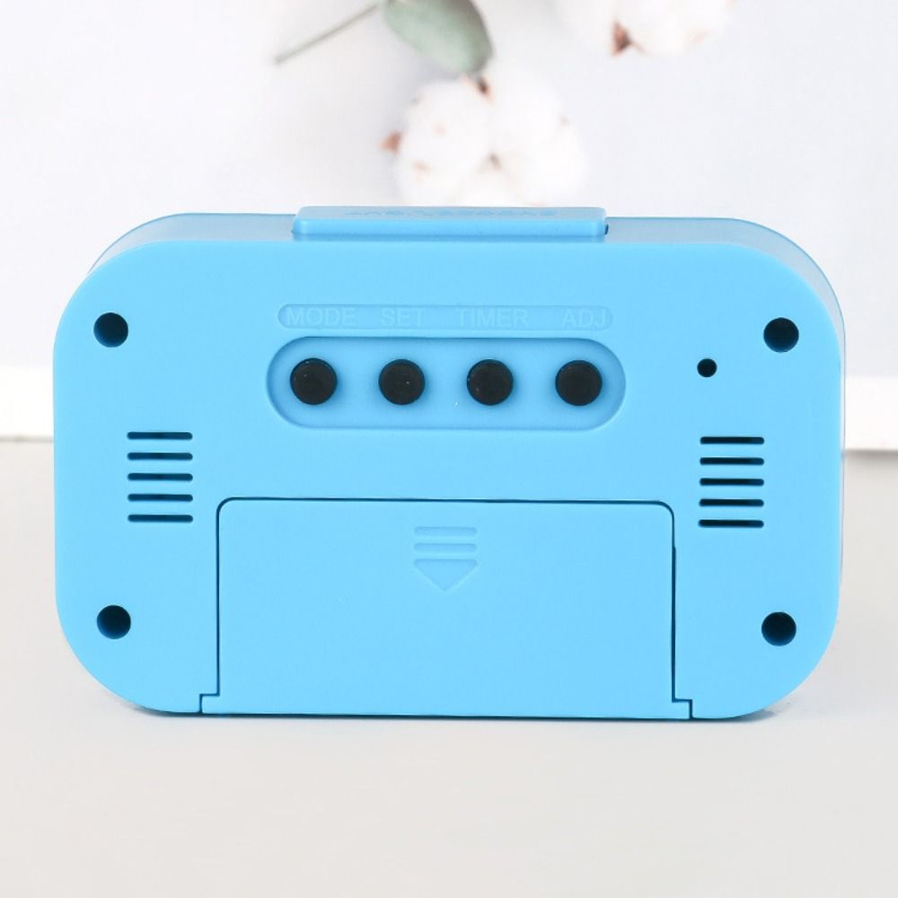 Plastic Digital Alarm Clock Silent LED Electronic Clock Creative Silent Snooze Clock  Date Display