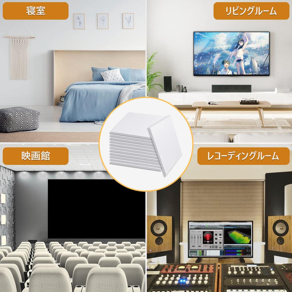 YOPIN Sound Absorbing Material High Density Sound Absorbing Board Sound Absorption Measures Interior Decoration Musical Instruments Silence Noise