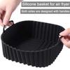 Силиконовый поднос для фритюрницы, квадратный, многоразовый силиконовый горшок для фритюрницы 7QT, без бисфенола А, подкладка для пароварки, ручки для принадлежностей фритюрницы Easy Clean AVE
