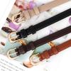 Womens Pu Fine Leather Belt With Metal Pin Buckle For Casual Commuting Outfits