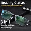 Reading Glasses Men Women Anti-blue Light High Quality Half Frame Diopters Business Office Eyeglasses