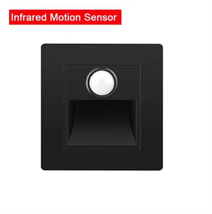 LED Staircase Light Infrared Body Sensor Light Embedded Steps Ladder Stairs Bedroom Night Light