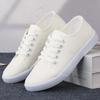 Fashion Women's Summer Shoes Flat White Shoes Breathable Work Nurse Shoes Cloth Anti Slip Flat Bottom Lace Up Solid Color