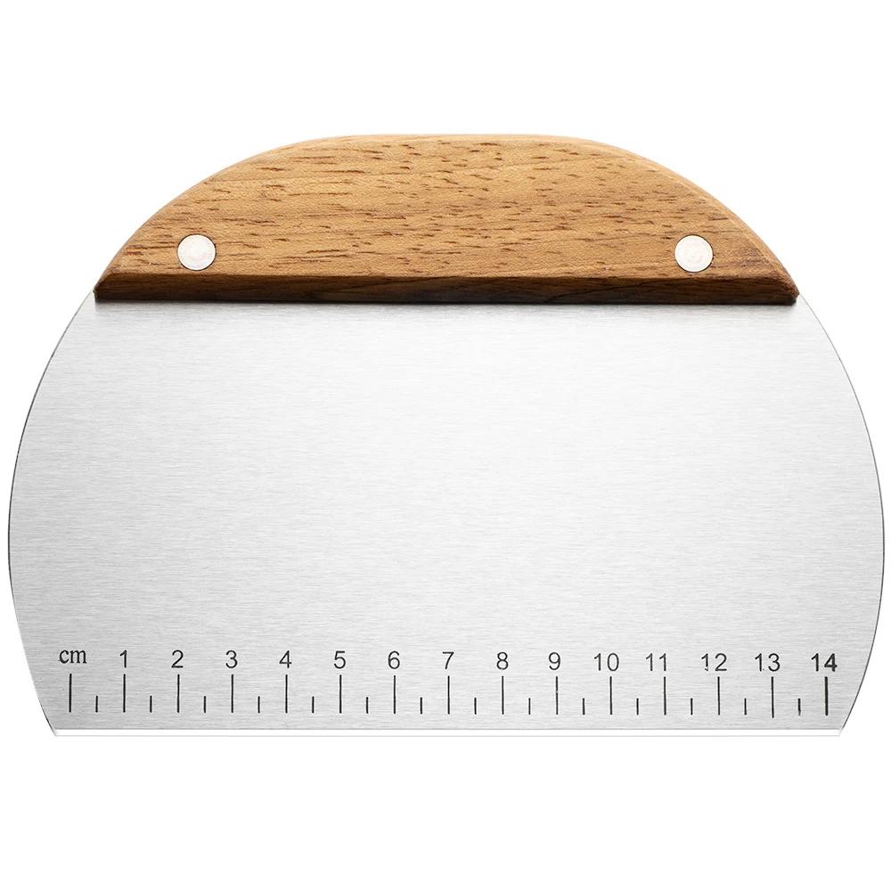 1/3 шт. Нержавеющая сталь Резак для теста Выпечка Торт Хлеб Лапша Резак Волнистый нож Слайсер для картофеля фри Скребок для теста С мерной шкалой