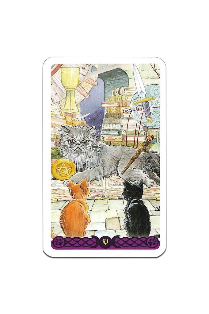 Tarot Cards Mini Size Fortune Telling 78 Cards Miniature Tarot of Pagan Cats Tarot Cards with Japanese Booklet "pocket Manual"
