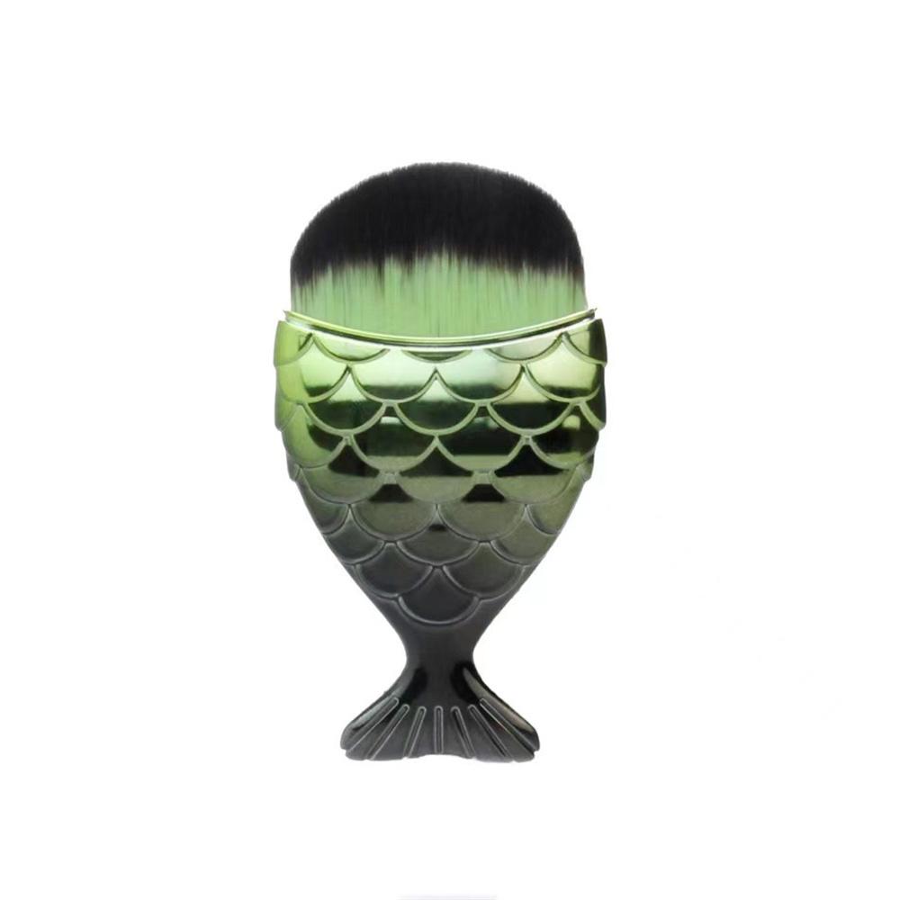 Fish Tail Makeup Brush Mermaid Professional Face Blush Brush Foundation Brushes Fishtail Nail Brush Cosmetic Brush Nail Art Tool