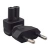 EU Standard Power Plug Adapter with EU4.0 Male To IEC320 C7 Female Right Angled Connection for Electronics