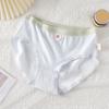 High School Student Panties Seamless Mid Waist High Elasticity Hollow Out Good Breathability Solid Color Slim Fit Thin