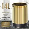 Stainless Steel Swing Lid Trash Can for Home and Kitchen, Light Luxury Design for Bathroom and Living Room.