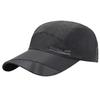 Breathable Sports Hat Mesh Running Cap Simple CZ765 [White Fang] Men's Women's (Dark Gray)