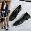 Pointed Toe Flat Shoes Soft Leather Soft Sole Work Ladies All-match Low Heel Shallow Mouth Women's Shoes