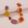 Tooxika Cross-border Trend Jewelry Personality Fashion Exaggerated Geometric Resin Colour Earrings Necklace