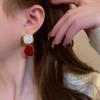 New Vintage Red Love Heart Earrings For Women Trendy Charm Dangle Drop Earrings Female Exquisite Fashion Jewelry Christmas Gifts