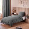 "Noah" Cotton Gauze Duvet Cover Set 140 X 200 for Single Bed - Noah Slate