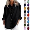 Women's Fashion Casual Solid Colour Cotton Button Cardigan Long Sleeve Top