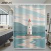 Bathroom Thickened Waterproof Curtain Mildew Proof Shower Curtain Shower Partition Curtain Shower Curtain Bathroom Curtain Free Perforation